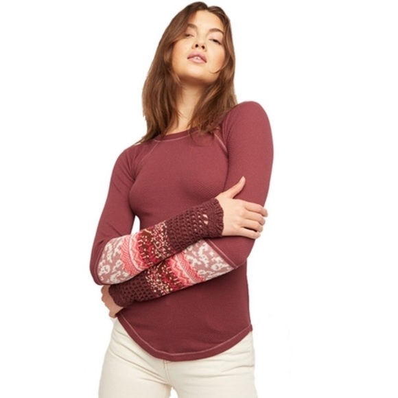 NWT Free People In The Mix Cuff Thermal Top, XS - Picture 9 of 9